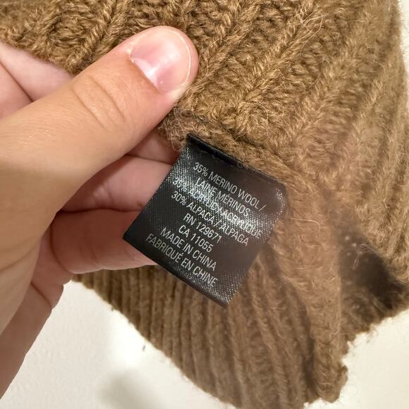 360 Sweater Italian Yarn Jayne Colorblock Sweater Brown Black White Size Small - Picture 5 of 6